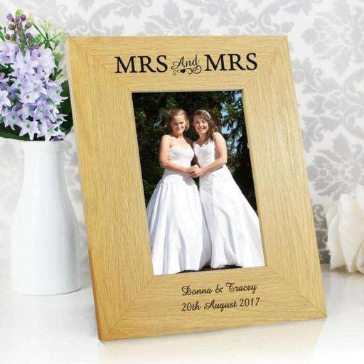 Personalised Mrs & Mrs Photo Frame - Myhappymoments.co.uk