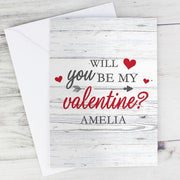 Personalised Will You Be My Valentine Card - Myhappymoments.co.uk