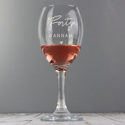Engraved Birthday Any Age Wine Glass