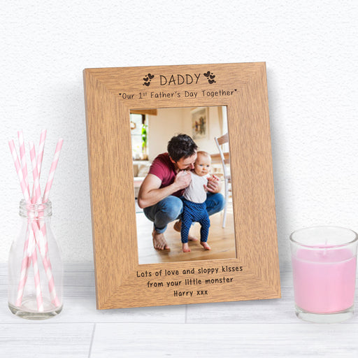 Personalised Daddy Our 1st Fathers Day Together Photo Frame - Myhappymoments.co.uk
