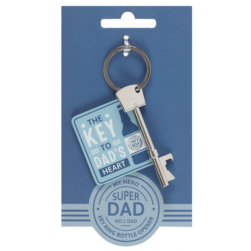 The Key to Dad's Heart Keyring