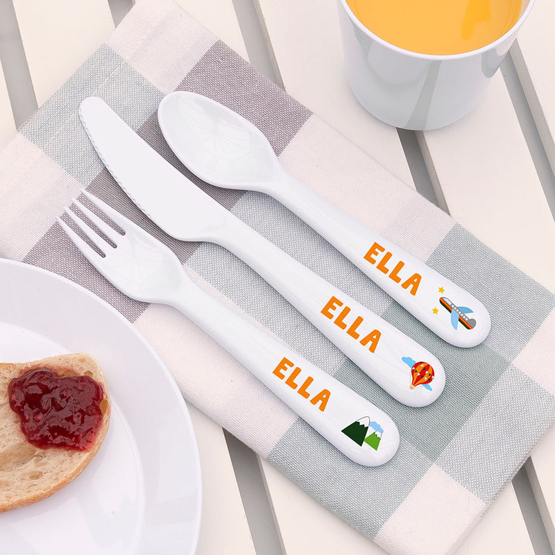 Personalised Children's Adventure Cutlery Set