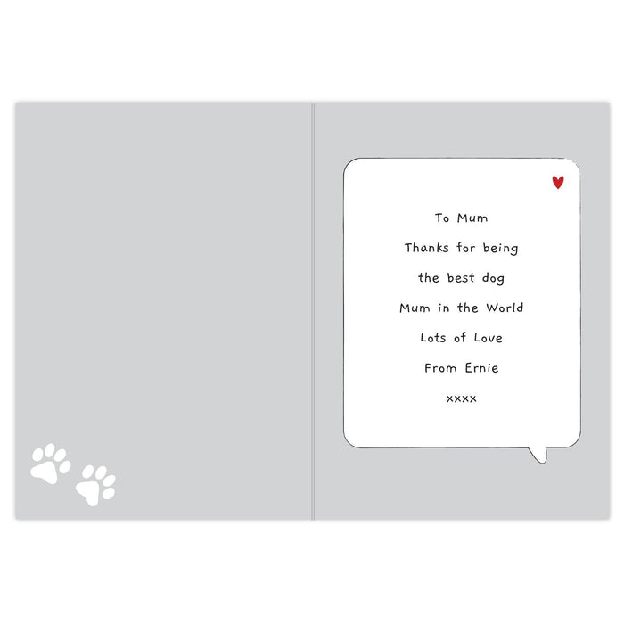 Personalised Dog Speech Bubble Card