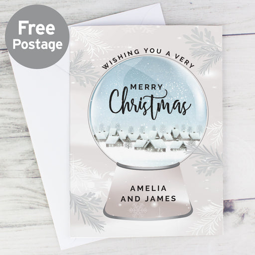 Personalised Christmas Snow Globe Card
