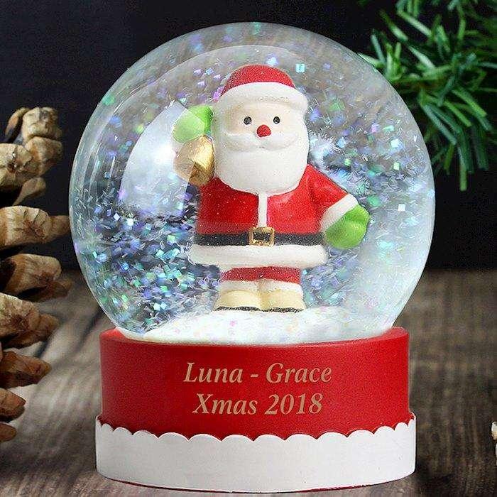Personalised Santa Snow Globe - Myhappymoments.co.uk