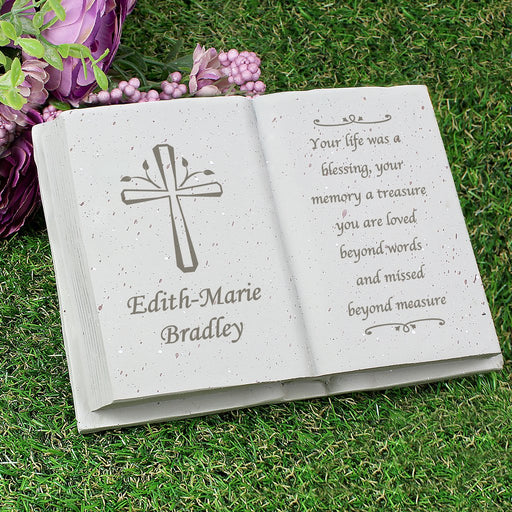 Personalised Graveside Cross Memorial Book