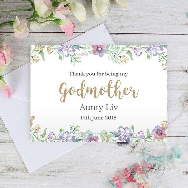 Personalised Thank You For Being My Godmother Card - Myhappymoments.co.uk