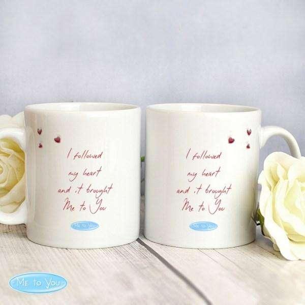 Personalised Me To You Heart Mug Set - Myhappymoments.co.uk