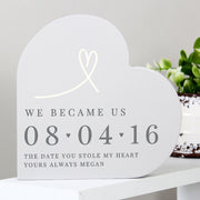 Personalised Wedding Day Keepsake Heart Ornament
