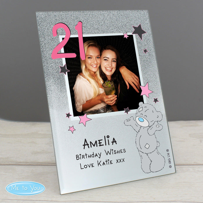Personalised Me To You Birthday Glitter Glass Photo Frame 4x4