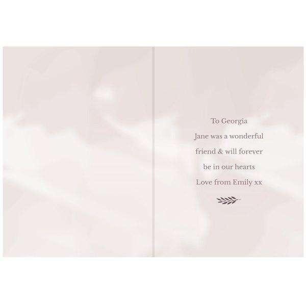 Personalised Floral In Loving Memory Cross Card - Myhappymoments.co.uk