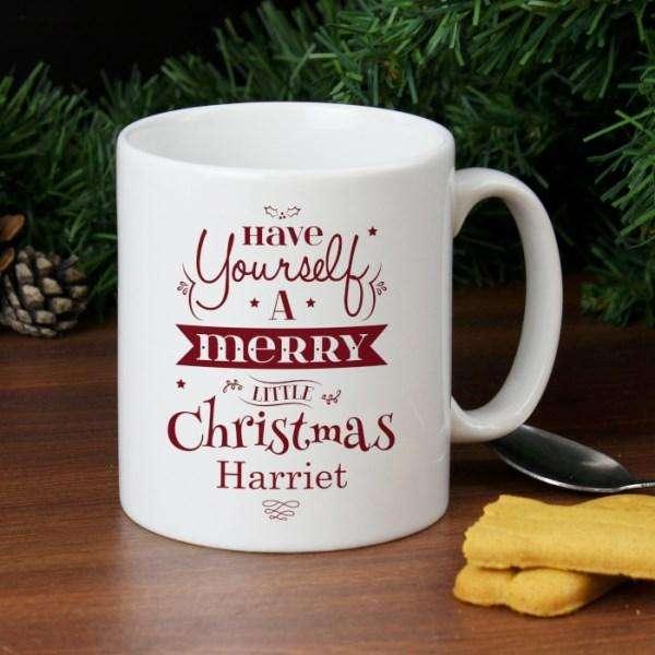 Personalised Have Yourself A Merry Little Christmas Mug - Myhappymoments.co.uk