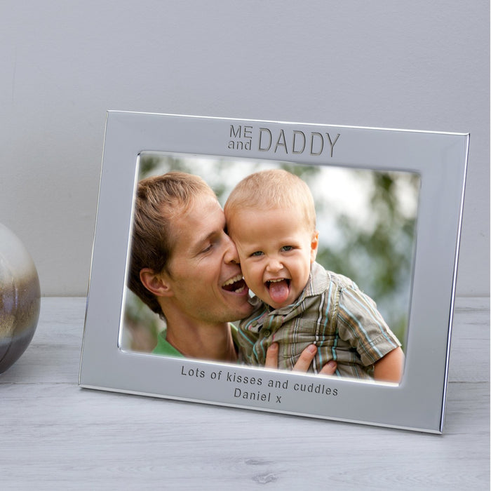 Personalised ME And DADDY Silver Plated Photo Frame