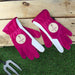 Personalised Floral Bouquet Medium Fuschia Gardening Gloves - Myhappymoments.co.uk