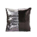 Personalised Secret Message Silver & Black Sequin Cushion - Myhappymoments.co.uk