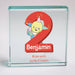Personalised Moon and Me Birthday Jade Glass Block