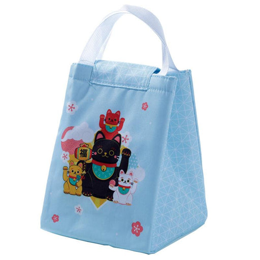 Fold Over Cool Bag Lunch Bag - Maneki Neko Lucky Cat