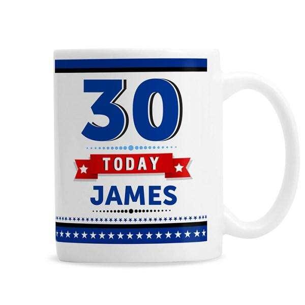 Personalised Birthday Star Mug - Myhappymoments.co.uk