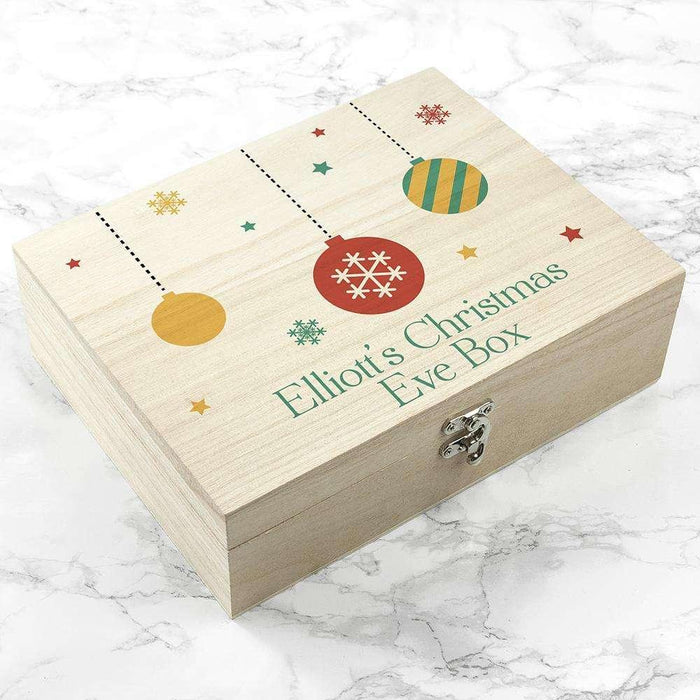 Personalised Christmas Eve Box - Bauble Design - Myhappymoments.co.uk