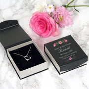 Wedding Party Heart Necklace With Personalised Box