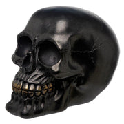Metallic Black Skull Ornament