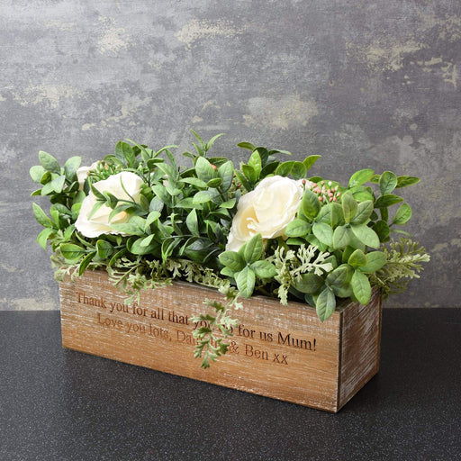 Personalised Artificial Flower Box - Free UK Delivery