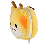 Relaxeazzz Giraffe Round Plush Travel Pillow & Eye Mask
