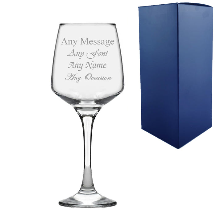 Personalised Engraved Tallo Wine Glass With Gift Box