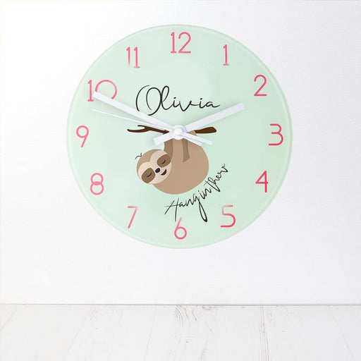 Personalised Sloth Wall Clock