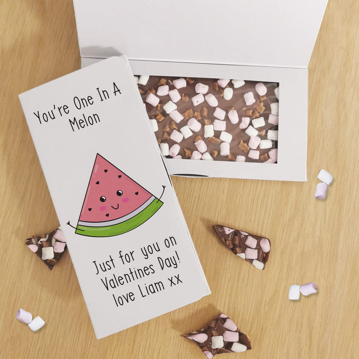 Personalised You’re One In A Melon Milk Chocolate Card