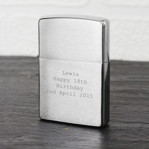 Personalised Chrome Zippo Lighter