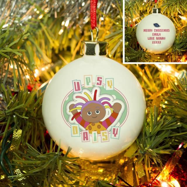 Personalised In The Night Garden Pastel Upsy Daisy Christmas Bauble
