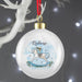 Personalised Blue Rocking Horse Christmas Bauble