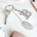Personalised Swirls & Hearts Diamante 18th Birthday Keyring