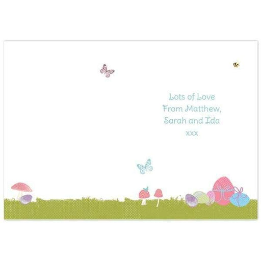 Personalised Easter Meadow Chick Card - Myhappymoments.co.uk
