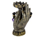 Purple, Gold and Black Ganesh in Hand Lotus Tea Light Candle Holder