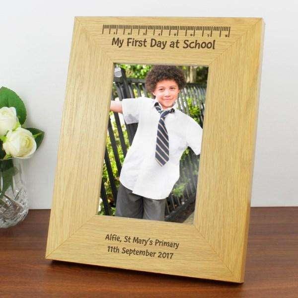 Personalised My First Day At School Photo Frame 4x6 - Myhappymoments.co.uk
