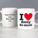 Personalised I LOVE Mug - Myhappymoments.co.uk