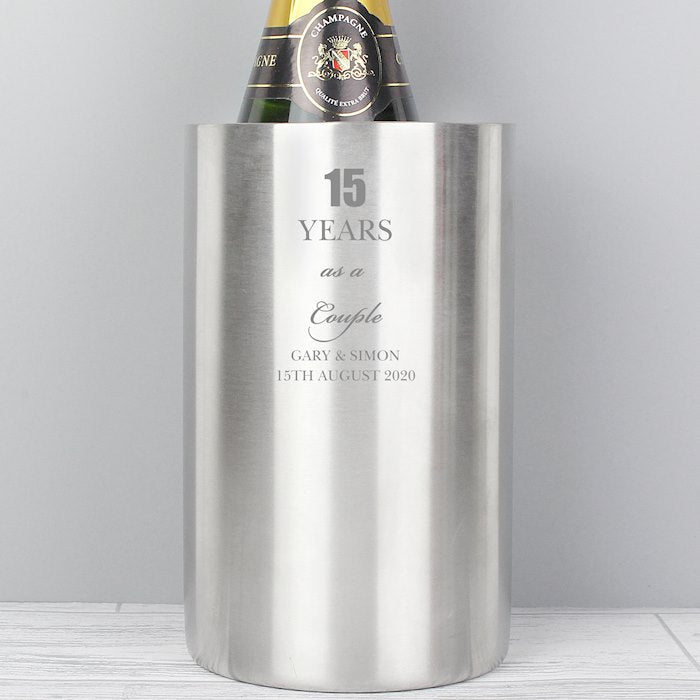Personalised Anniversary Wine Cooler From Pukkagifts.uk