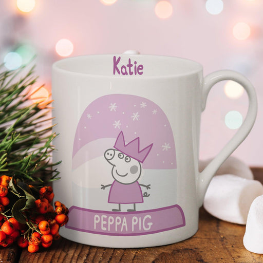 Personalised Peppa Pig Snow Globe Mug