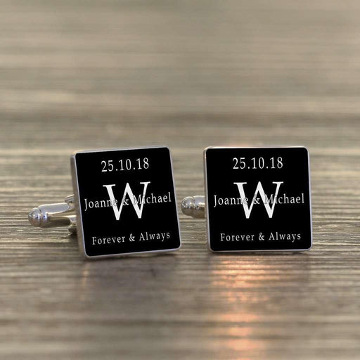Personalised Forever & Always Cufflinks - Myhappymoments.co.uk