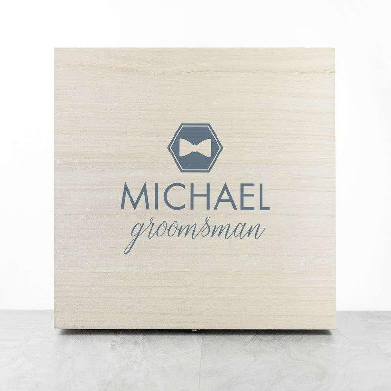 Personalised Groomsman Wooden Gift Box - Myhappymoments.co.uk