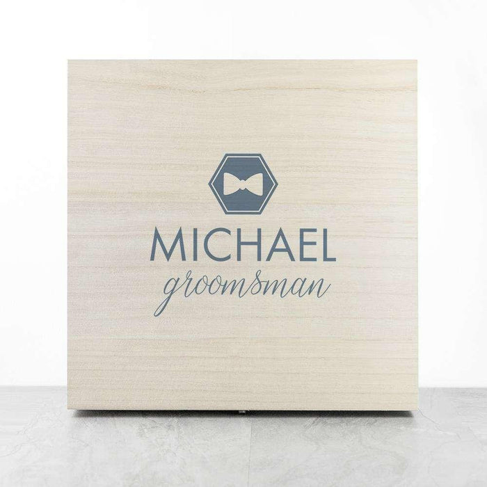 Personalised Groomsman Wooden Gift Box - Myhappymoments.co.uk