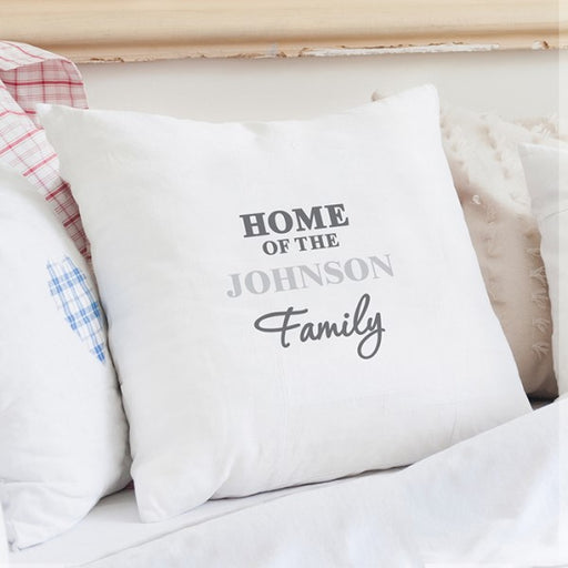 Personalised The Family Cushion Cover - Myhappymoments.co.uk