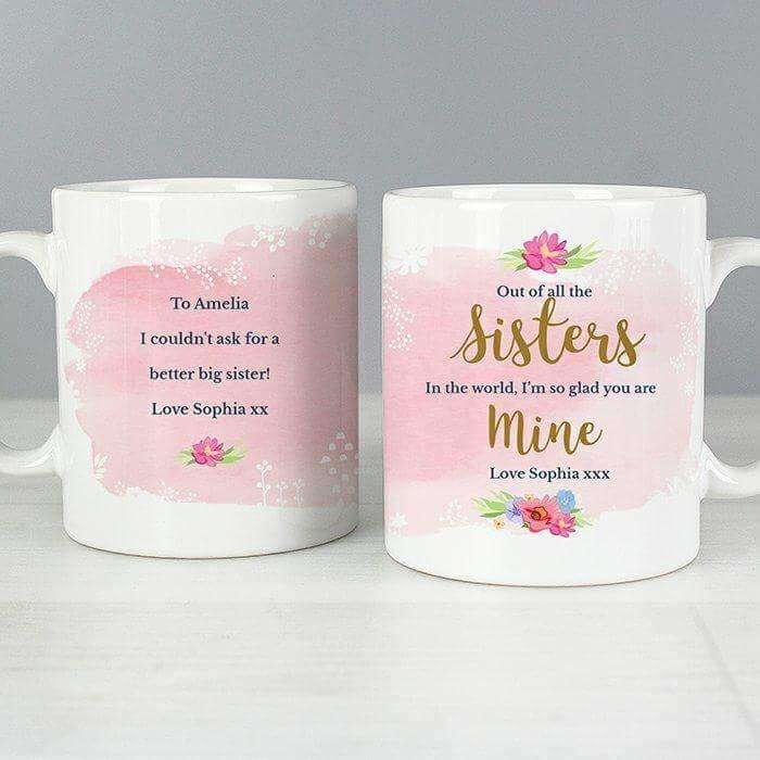 Personalised Floral Watercolour Mug - Myhappymoments.co.uk