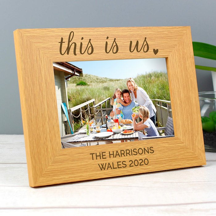 Personalised This Is Us Photo Frame 6x4 Landscape Wooden - Myhappymoments.co.uk