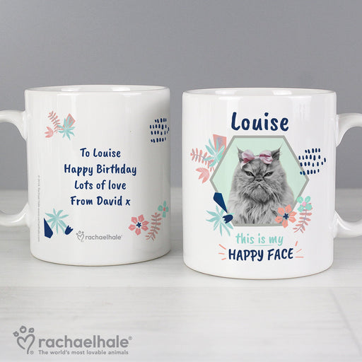 Personalised Rachael Hale 'Happy Face' Cat Mug