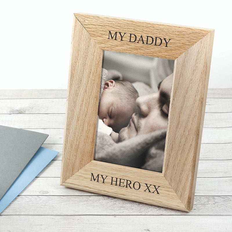 Personalised Oak Photo Frame - Wordsworth Collection 