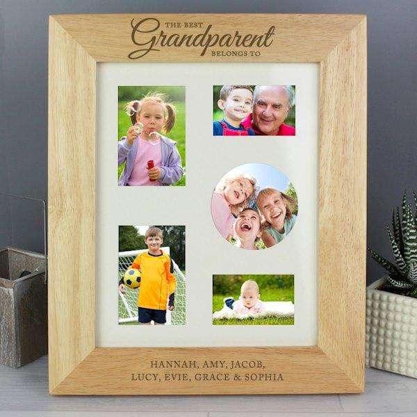 Personalised 8x10 ' The Best Grandparent' Wooden Frame - Myhappymoments.co.uk