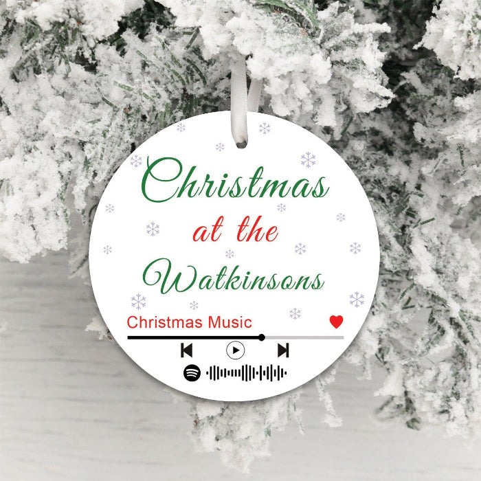 Personalised Spotify Family Christmas Decoration